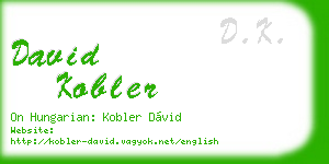 david kobler business card